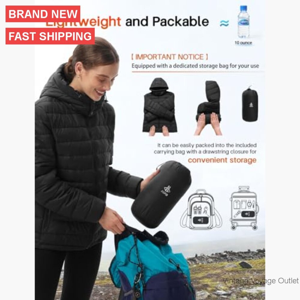 Packable Puffer Jacket Lightweight Waterproof Win… - image 4